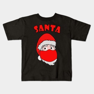 2020 Christmas Gift Masked Santa Claus Kids T-Shirt